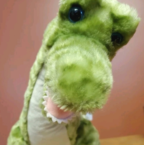 Build-A-Bear Other - Build A Bear Green Striped Brachiosaurus Dinosaur Plush Stuffed